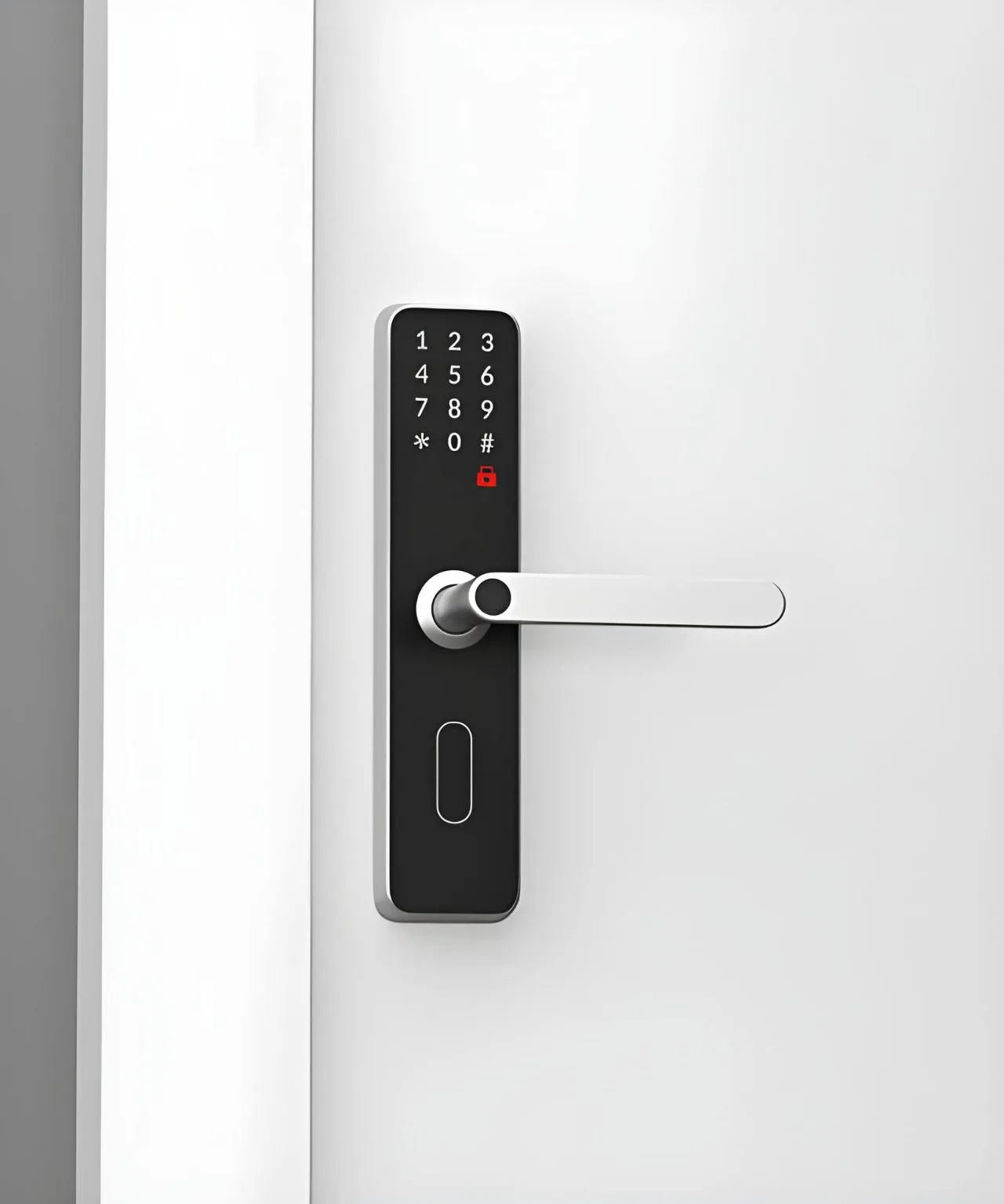 Keypad smart lock on a Dubai home door
